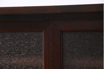 アンティーク家具　鉄脚付リメイク　前面ケヤキ材　漆塗り　ヴィンテージテイストなテレビ台(リビングボード、ローボード、戸棚、ビンテージ)