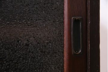 アンティーク家具　鉄脚付リメイク　前面ケヤキ材　漆塗り　ヴィンテージテイストなテレビ台(リビングボード、ローボード、戸棚、ビンテージ)