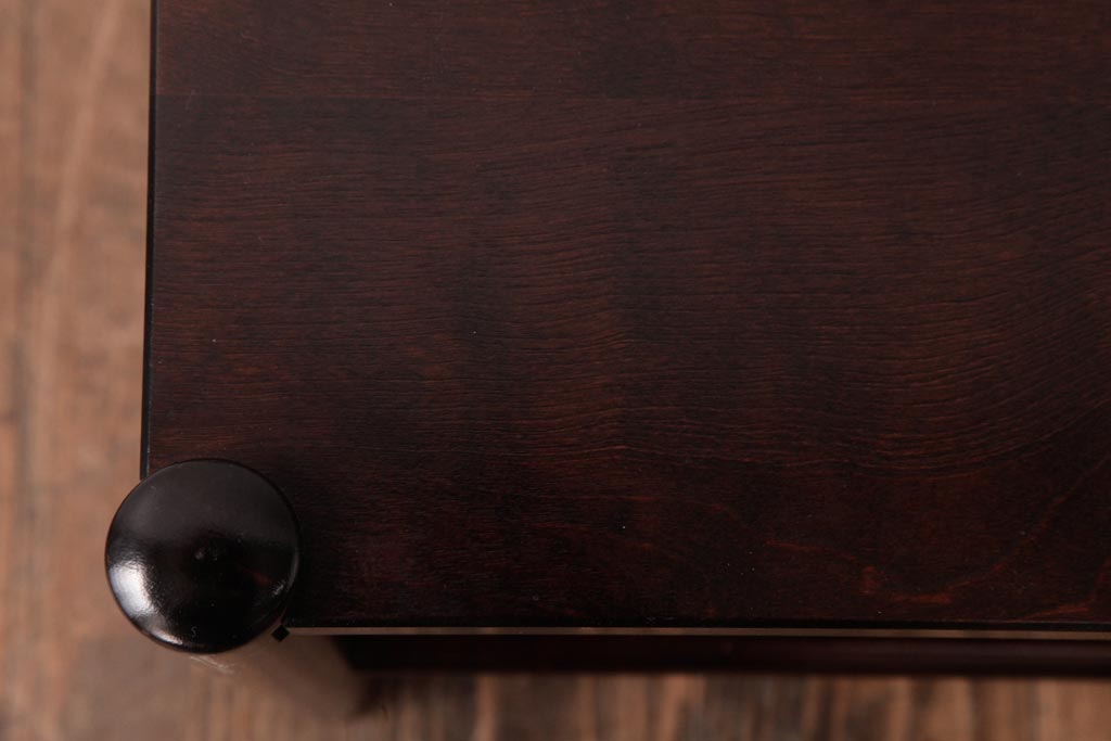 中古　北海道民芸家具　シンプルな板座のスツール(花台、サイドテーブル)