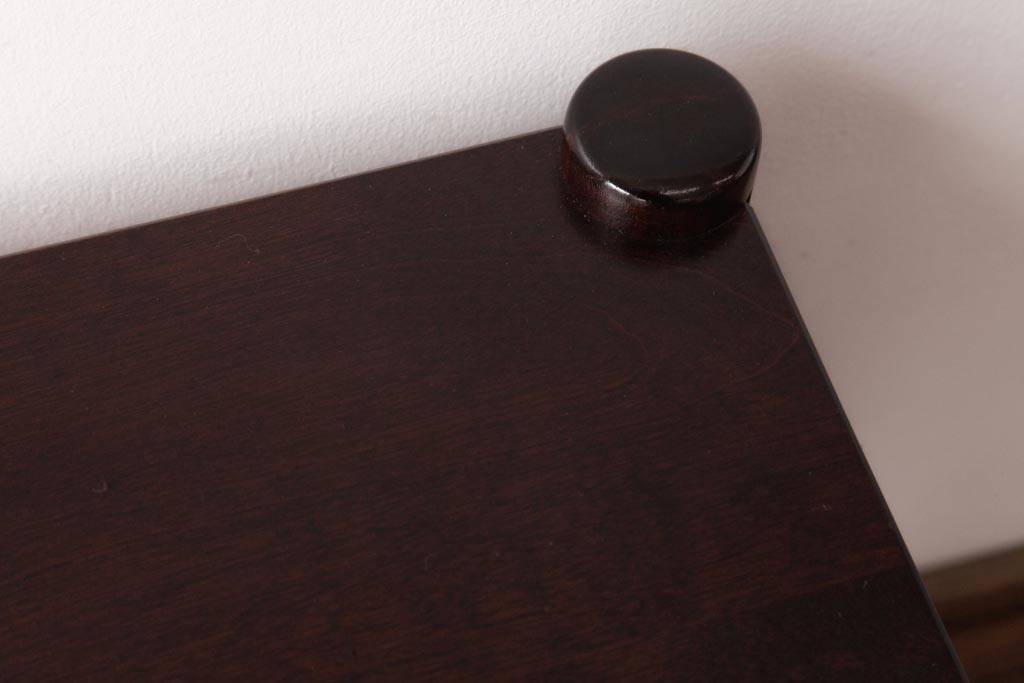 中古　北海道民芸家具　シンプルな板座のスツール(花台、サイドテーブル)