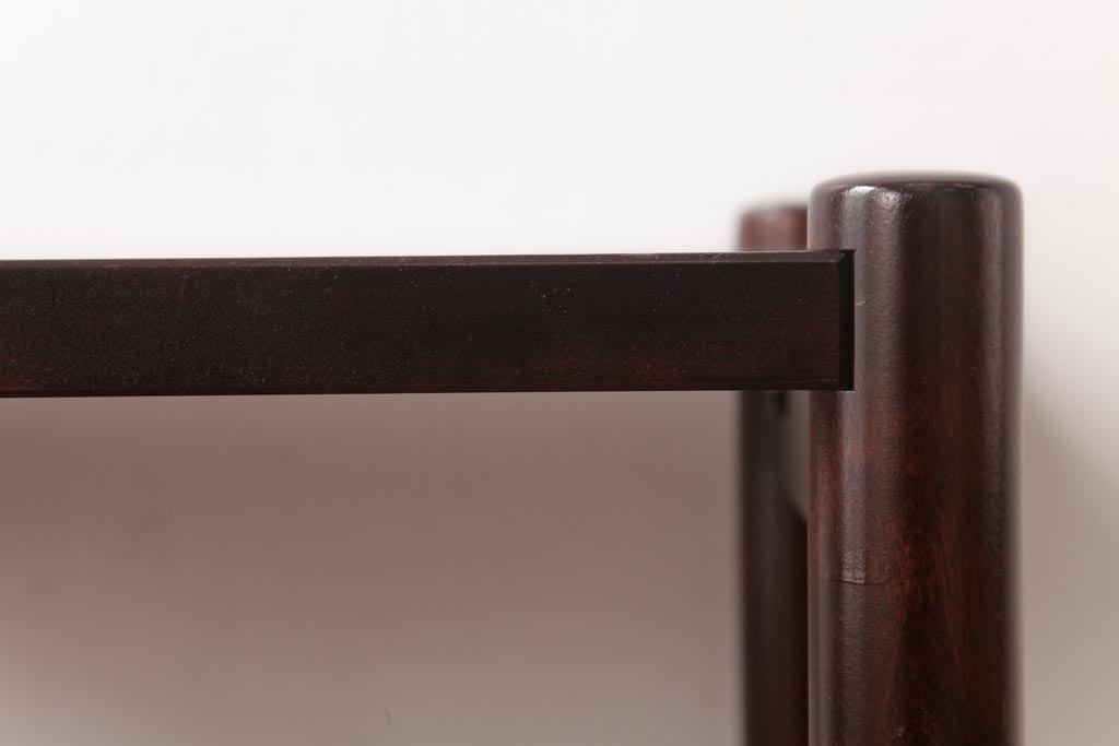 中古　北海道民芸家具　シンプルな板座のスツール(花台、サイドテーブル)