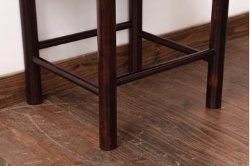 中古　北海道民芸家具　シンプルな板座のスツール(花台、サイドテーブル)