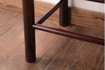 中古　北海道民芸家具　シンプルな板座のスツール(花台、サイドテーブル)