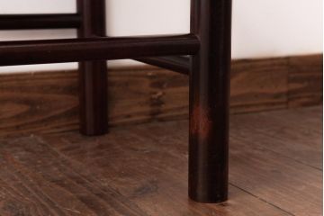 中古　北海道民芸家具　シンプルな板座のスツール(花台、サイドテーブル)