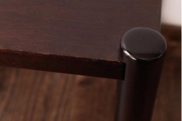 中古　北海道民芸家具　シンプルな板座のスツール(花台、サイドテーブル)