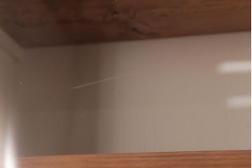 ペイント家具　レトロ　可愛らしい色合いのウォールキャビネット(壁掛け収納棚、吊り棚)