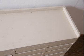 ペイント家具　レトロ家具　40杯　たっぷり収納できるシンプルな書類ケース(チェスト、サイドボード、引き出し)