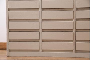 ペイント家具　レトロ家具　40杯　たっぷり収納できるシンプルな書類ケース(チェスト、サイドボード、引き出し)