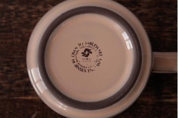 アンティーク雑貨　イギリスビンテージ　HORNSEA(ホーンジー)　CORAL(コーラル)　カップ&ソーサー2客セット(洋食器)(R-036410)
