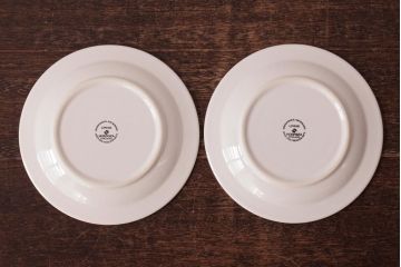 アンティーク雑貨　イギリスビンテージ　HORNSEA(ホーンジー)　LINEAR(リニア)　カップ&ソーサー2客セット(洋食器)(R-036412)