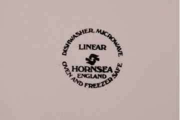 アンティーク雑貨　イギリスビンテージ　HORNSEA(ホーンジー)　LINEAR(リニア)　カップ&ソーサー2客セット(洋食器)(R-036412)