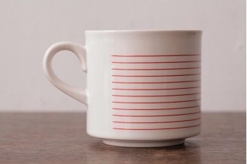 アンティーク雑貨　イギリスビンテージ　HORNSEA(ホーンジー)　LINEAR(リニア)　カップ&ソーサー2客セット(洋食器)(R-036413)