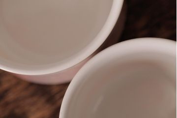 アンティーク雑貨　イギリスビンテージ　HORNSEA(ホーンジー)　LINEAR(リニア)　カップ&ソーサー2客セット(洋食器)(R-036413)