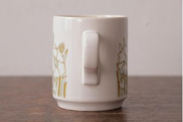 ヴィンテージ雑貨　イギリスビンテージ　Hornsea(ホーンジー)　FLEUR(フルール)　カップ&ソーサー2客セット(R-036418)