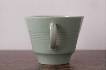 ビンテージ雑貨　イギリスヴィンテージ　Woods ware(ウッズウエア)　Beryl(ベロル)　カップ&ソーサー2客セット(R-036420)