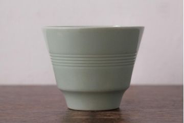 ビンテージ雑貨　イギリスヴィンテージ　Woods ware(ウッズウエア)　Beryl(ベロル)　カップ&ソーサー2客セット(R-036420)