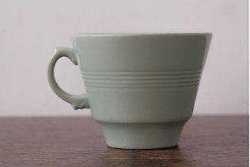ビンテージ雑貨　イギリスヴィンテージ　Woods ware(ウッズウエア)　Beryl(ベロル)　カップ&ソーサー2客セット(R-036420)