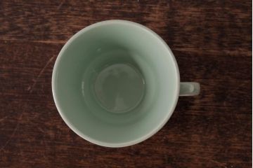 ビンテージ雑貨　イギリスヴィンテージ　Woods ware(ウッズウエア)　Beryl(ベロル)　カップ&ソーサー2客セット(R-036420)