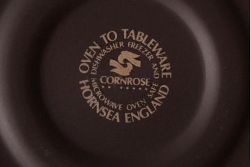 ヴィンテージ雑貨　イギリスビンテージ　HORNSEA(ホーンジー)　Cornrose(コーンローズ)　カップ&ソーサー3客セット(デミタスカップ)(R-036422)