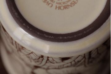 ヴィンテージ雑貨　イギリスビンテージ　HORNSEA(ホーンジー)　Cornrose(コーンローズ)　カップ&ソーサー2客セット(デミタスカップ)(R-036423)