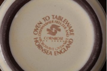 ヴィンテージ雑貨　イギリスビンテージ　HORNSEA(ホーンジー)　Cornrose(コーンローズ)　カップ&ソーサー2客セット(デミタスカップ)(R-036423)