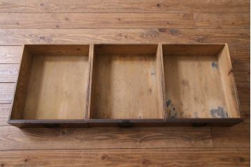 和製　アンティーク家具　前板ケヤキ材　モールガラス入り　味わい深い風合いが格好いいリメイクテレビ台(ローボード、収納棚、テレビボード)