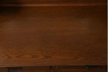 アンティーク家具　オーク材　優雅なムードあふれるミラーバックサイドボード(キャビネット、収納棚、鏡)