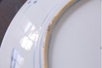 アンティーク雑貨　江戸期　色絵　花鳥文　一尺三寸大皿