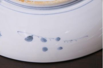 アンティーク雑貨　江戸期　色絵　花鳥文　一尺三寸大皿