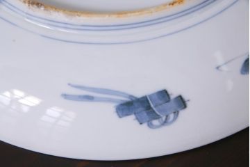 アンティーク雑貨　江戸期　色絵　花鳥文　一尺三寸大皿