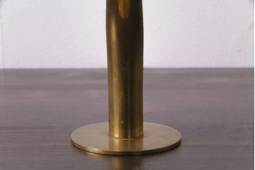 ヴィンテージ雑貨　スウェーデン　Ystad(イスタッド)社　真鍮製　リリーモチーフのキャンドルスタンド2個セット(ビンテージ)