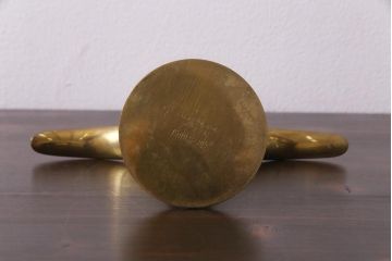ヴィンテージ雑貨　スウェーデン　Ystad(イスタッド)社　真鍮製　リリーモチーフのキャンドルスタンド2個セット(ビンテージ)
