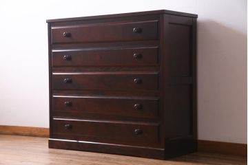 当店リメイク家具　北海道民芸家具　和室にも洋室にも合うチェスト(引き出し、タンス)
