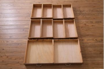 アンティーク家具　昭和レトロ　ラワン材　ワイドサイズの両袖デスク(机、在宅ワーク、在宅用カウンター)