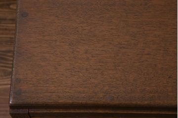 アンティーク家具　昭和レトロ　ラワン材　ワイドサイズの両袖デスク(机、在宅ワーク、在宅用カウンター)