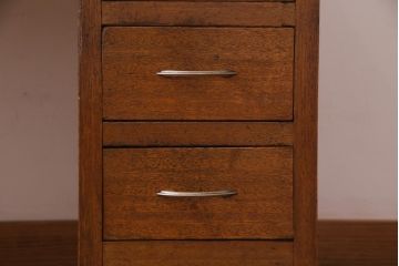 アンティーク家具　昭和レトロ　ラワン材　ワイドサイズの両袖デスク(机、在宅ワーク、在宅用カウンター)