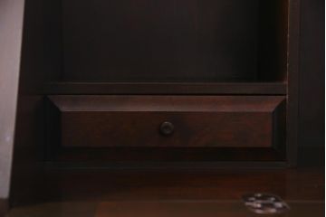 絶版品!　北海道民芸家具　風格漂う両袖ライティングビューロー(デスク、在宅ワーク、在宅用両袖机)(1)