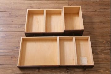 絶版品!　北海道民芸家具　風格漂う両袖ライティングビューロー(デスク、在宅ワーク、在宅用両袖机)(1)