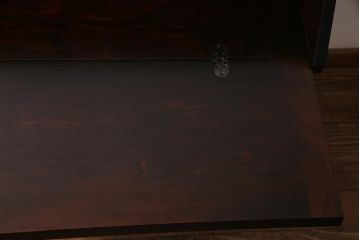 絶版品!　北海道民芸家具　風格漂う両袖ライティングビューロー(デスク、在宅ワーク、在宅用両袖机)(1)