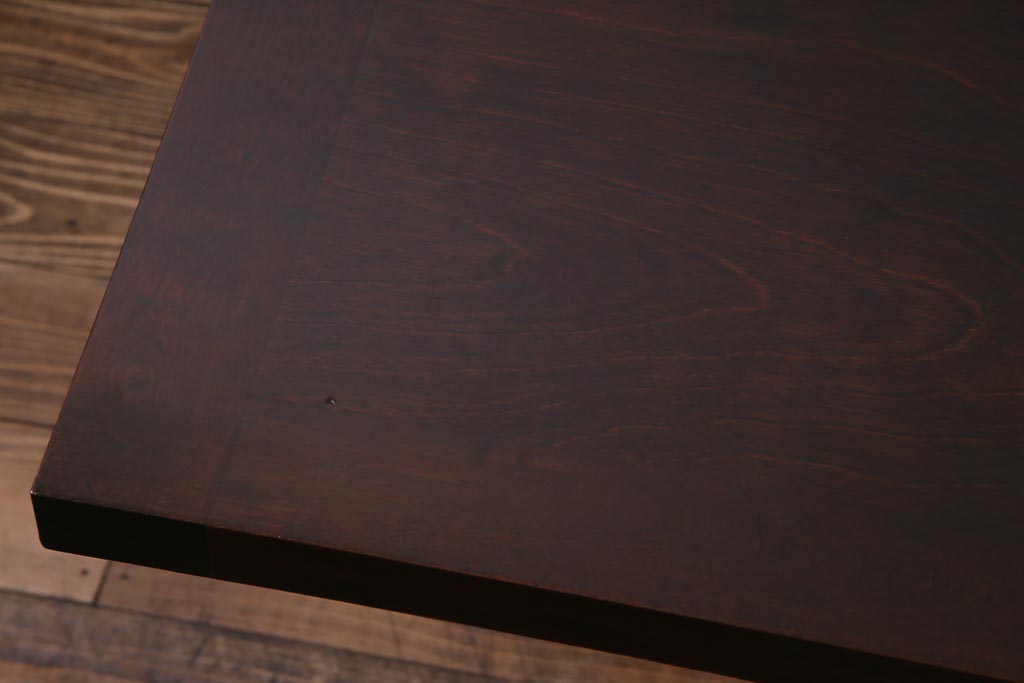 絶版品!　北海道民芸家具　風格漂う両袖ライティングビューロー(デスク、在宅ワーク、在宅用両袖机)(1)