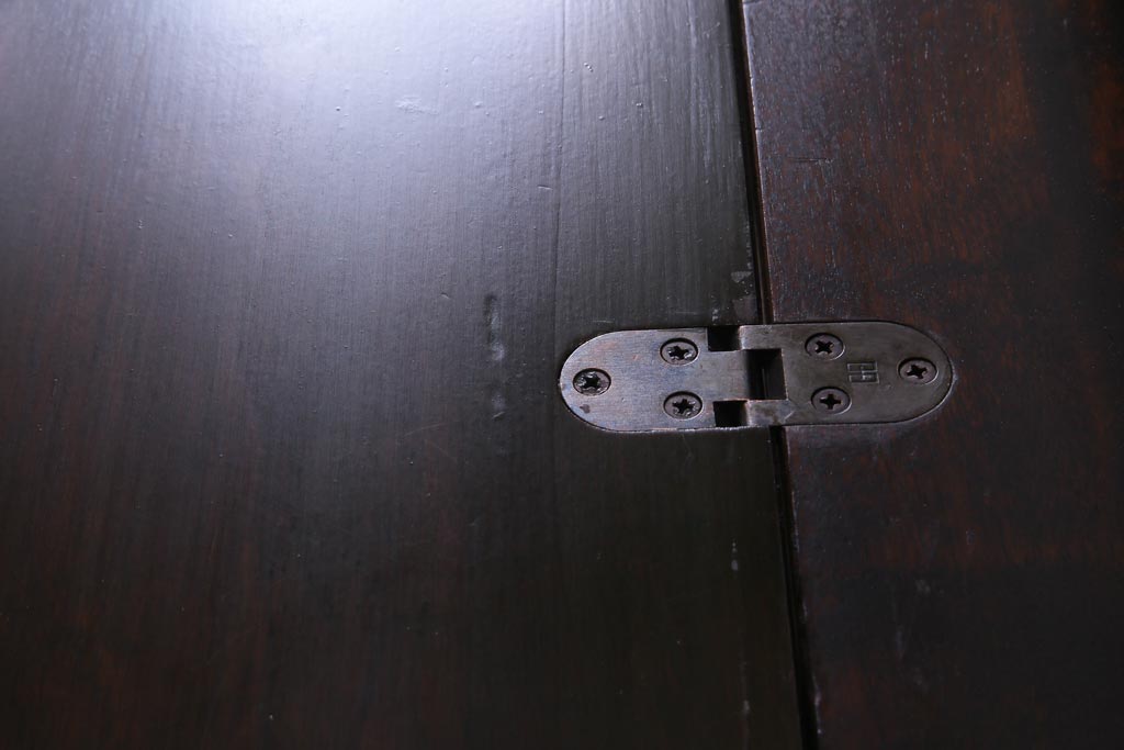 絶版品!　北海道民芸家具　風格漂う両袖ライティングビューロー(デスク、在宅ワーク、在宅用両袖机)(1)