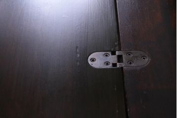 絶版品!　北海道民芸家具　風格漂う両袖ライティングビューロー(デスク、在宅ワーク、在宅用両袖机)(1)