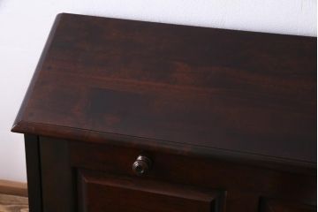 絶版品!　北海道民芸家具　風格漂う両袖ライティングビューロー(デスク、在宅ワーク、在宅用両袖机)(1)