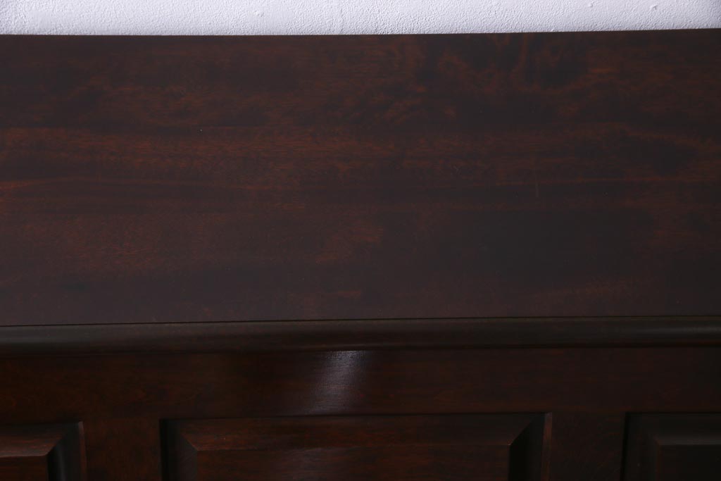 絶版品!　北海道民芸家具　風格漂う両袖ライティングビューロー(デスク、在宅ワーク、在宅用両袖机)(1)