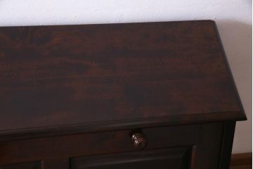 絶版品!　北海道民芸家具　風格漂う両袖ライティングビューロー(デスク、在宅ワーク、在宅用両袖机)(1)