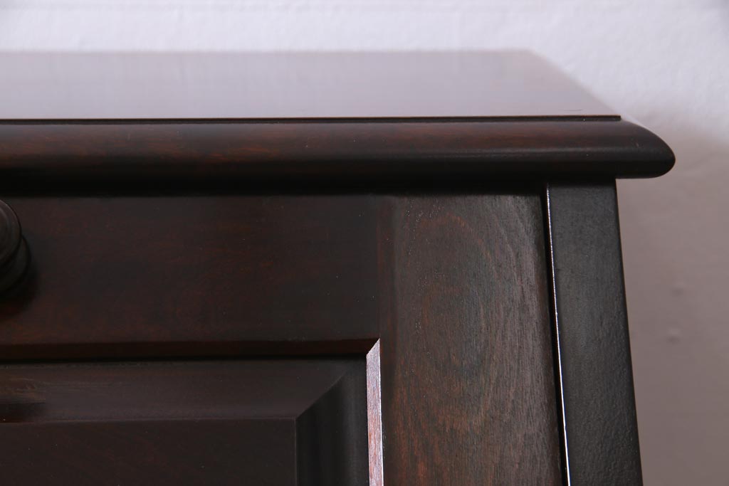 絶版品!　北海道民芸家具　風格漂う両袖ライティングビューロー(デスク、在宅ワーク、在宅用両袖机)(1)