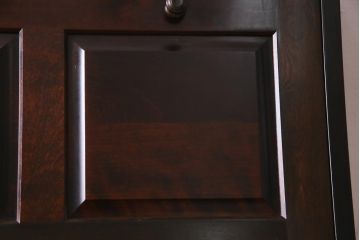 絶版品!　北海道民芸家具　風格漂う両袖ライティングビューロー(デスク、在宅ワーク、在宅用両袖机)(1)