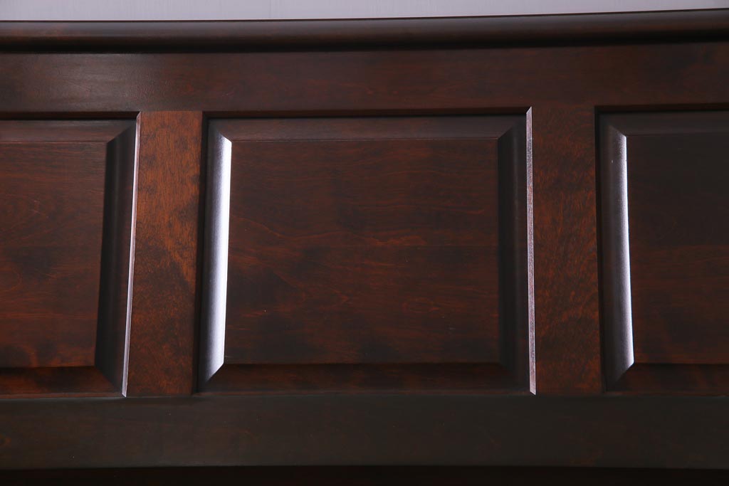 絶版品!　北海道民芸家具　風格漂う両袖ライティングビューロー(デスク、在宅ワーク、在宅用両袖机)(1)