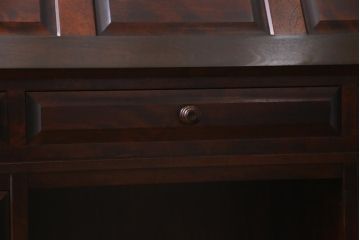 絶版品!　北海道民芸家具　風格漂う両袖ライティングビューロー(デスク、在宅ワーク、在宅用両袖机)(1)