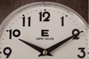 アンティーク雑貨　昭和レトロ　EIKEISHA(栄計舎)　SUPER DELUXE　手巻き式　30DAY　振り子時計(柱時計、壁掛け時計)(1)